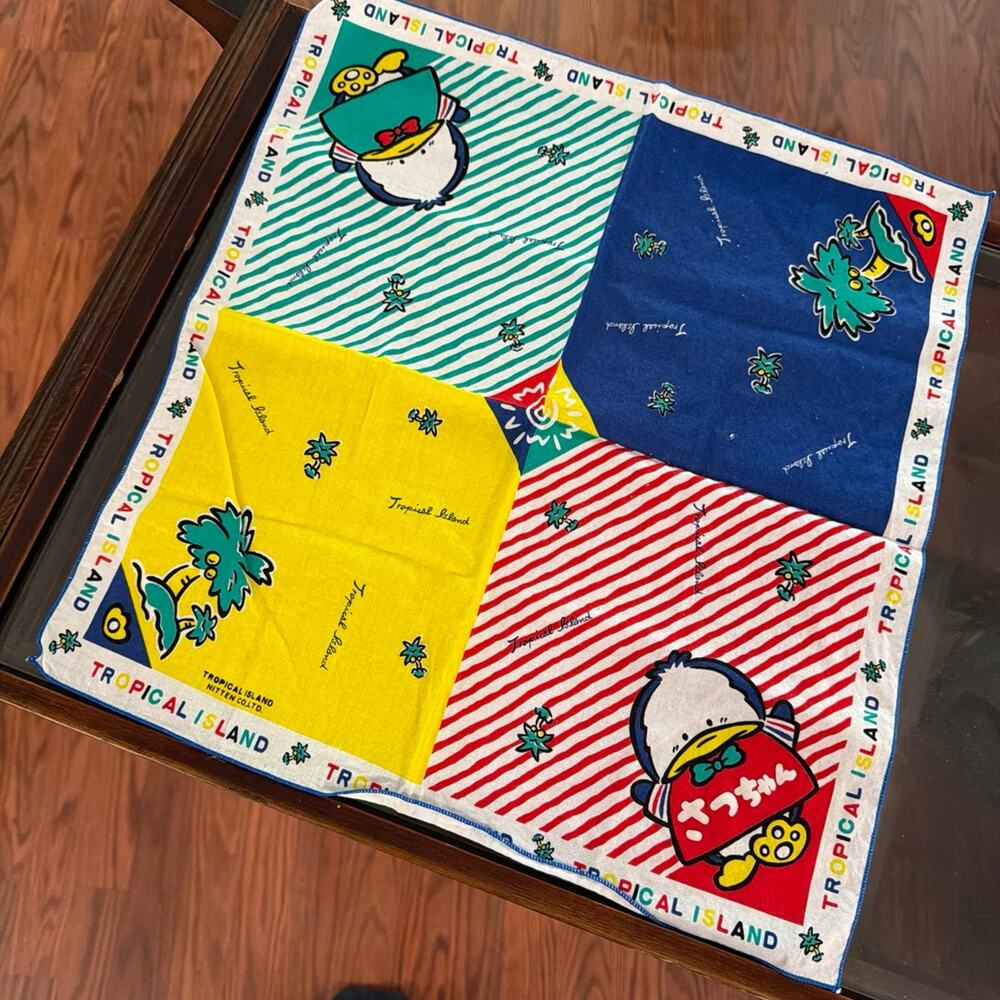 Tropical Island Handkerchief 15x15 Colorful